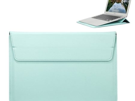 Universal Envelope Style PU Leather Case with Holder for Ultrathin Notebook Tablet PC 15.4 inch, Size: 39x28x1.5cm(Mint Green) For Cheap