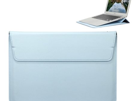 Universal Envelope Style PU Leather Case with Holder for Ultrathin Notebook Tablet PC 13.3 inch, Size: 35x25x1.5cm(Blue) Hot on Sale