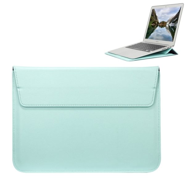 Universal Envelope Style PU Leather Case with Holder for Ultrathin Notebook Tablet PC 13.3 inch, Size: 35x25x1.5cm(Mint Green) Hot on Sale