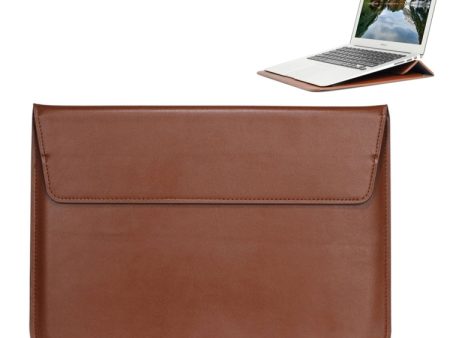 Universal Envelope Style PU Leather Case with Holder for Ultrathin Notebook Tablet PC 15.4 inch, Size: 39x28x1.5cm(Brown) Hot on Sale