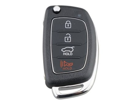 4-button Folding Car Key Shell with Metal Edge Solaris ix35 ix4 Santa For Hyundai Sonata 2014-2017   Tucson 2016-2019    Santa Fe 2013-2016 Online Sale