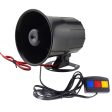 10W Super Power Electronic Wired Alarm Siren Horn for Home Alarm System, Wire Length: 65cm Cheap