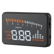 X5 HUD 3 inch Universal Multi Car Head Up Display with OBDII EOBD System, Light Sensors, Rotation Speed, Rotation Speed Unit, Unit Mark, Voltage, Water Temperature, Alarm mark(Black) Sale