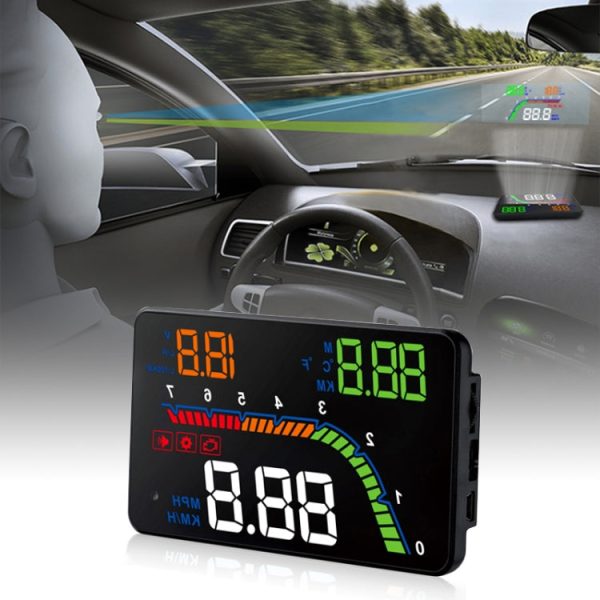 T100 OBD2 4 inch Vehicle-mounted Head Up Display Security System, Support Car Speed   Engine Revolving Speed Display   Instantaneous Fuel Consumption   Detection and Elimination Fault Code Supply