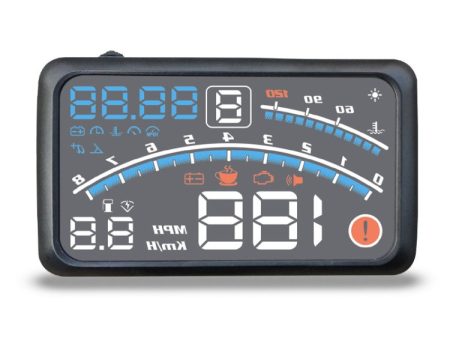 4E Car 5.5 inch OBD HUD Head-up Display Support Speed Alarm   Shift Reminder   Time Display Online