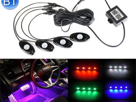 4 in 1 Universal Car APP Control RGB Chassis Atmosphere Lights Colorful Lighting Decorative Lamp For Discount