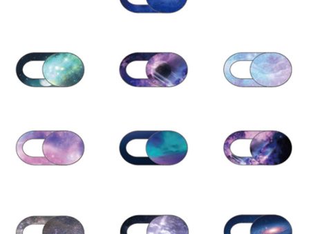 8 PCS Universal Oval Shape Design WebCam Cover Camera Cover for Desktop, Laptop, Tablet, Phones, Color Random(Starry Sky) Sale