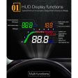 T100 OBD2 4 inch Vehicle-mounted Head Up Display Security System, Support Car Speed   Engine Revolving Speed Display   Instantaneous Fuel Consumption   Detection and Elimination Fault Code Supply