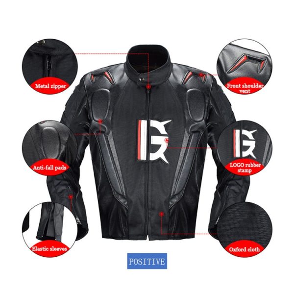 GHOST RACING GR-Y09 Motorcycle Four Seasons Racing Suit Locomotive Riding Anti-Fall Rally Suit, Size: XXXL(Black) Discount