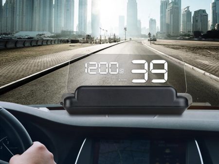 T900 Car GPS HUD Virtual HD Reflection Board Head-up Display, Speed & Driving Distance   Time Display, Over Speed & Voltage & Low Voltage Alarm, Fatigue Driving(White) Online Sale