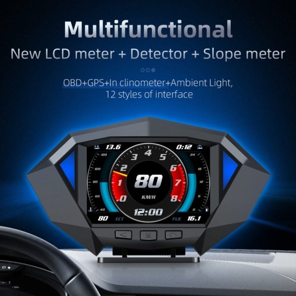 P1 3.5 inch Car OBD2 GPS HUD Head Up System Smart Digital Speedometer Meter Display Sale