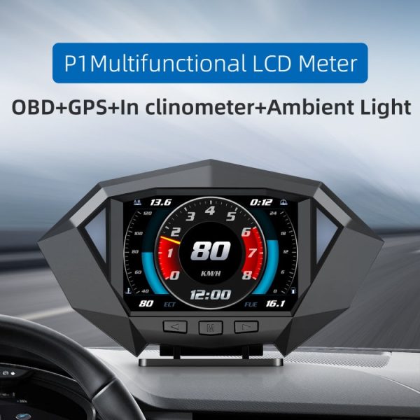 P1 3.5 inch Car OBD2 GPS HUD Head Up System Smart Digital Speedometer Meter Display Sale