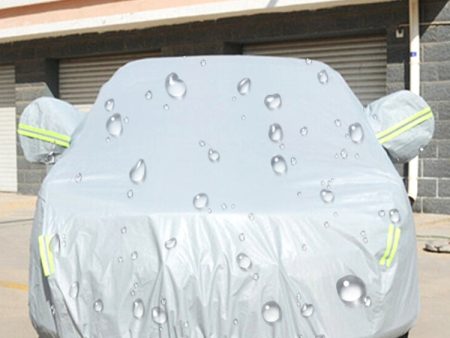 PEVA Anti-Dust Waterproof Sunproof Sedan Car Cover with Warning Strips, Fits Cars up to 4.5m(176 inch) in Length Sale