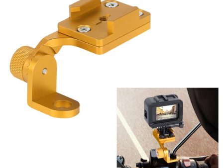 RUIGPRO Motorcycle Handlebar Alloy Phone Bracket for GoPro, Insta360, DJI and Other Action Cameras(Gold) Online now