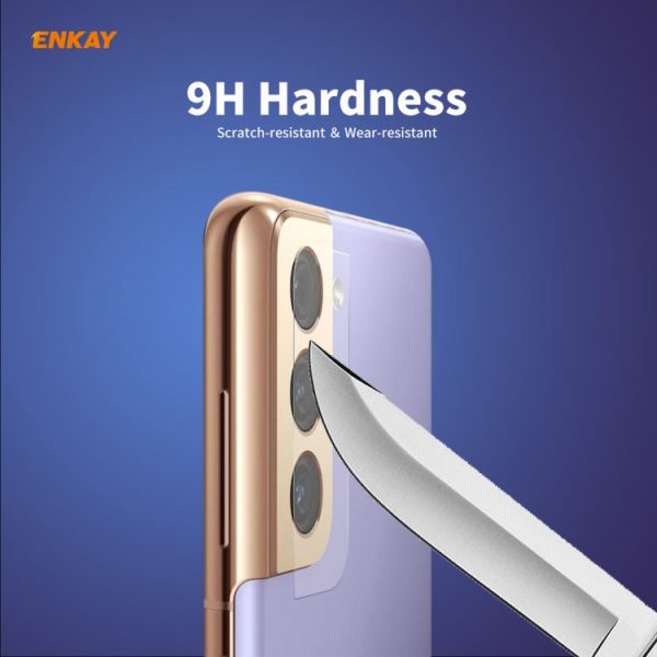 For Samsung Galaxy S21+ ENKAY Hat-Prince 0.2mm 9H 2.15D Round Edge Rear Camera Lens Tempered Glass Film Protector For Cheap