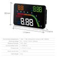 T100 OBD2 4 inch Vehicle-mounted Head Up Display Security System, Support Car Speed   Engine Revolving Speed Display   Instantaneous Fuel Consumption   Detection and Elimination Fault Code Supply